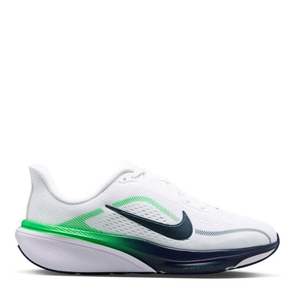 Nike Childrens/Kids Air Zoom Cushioned Running Shoes / White/Green
